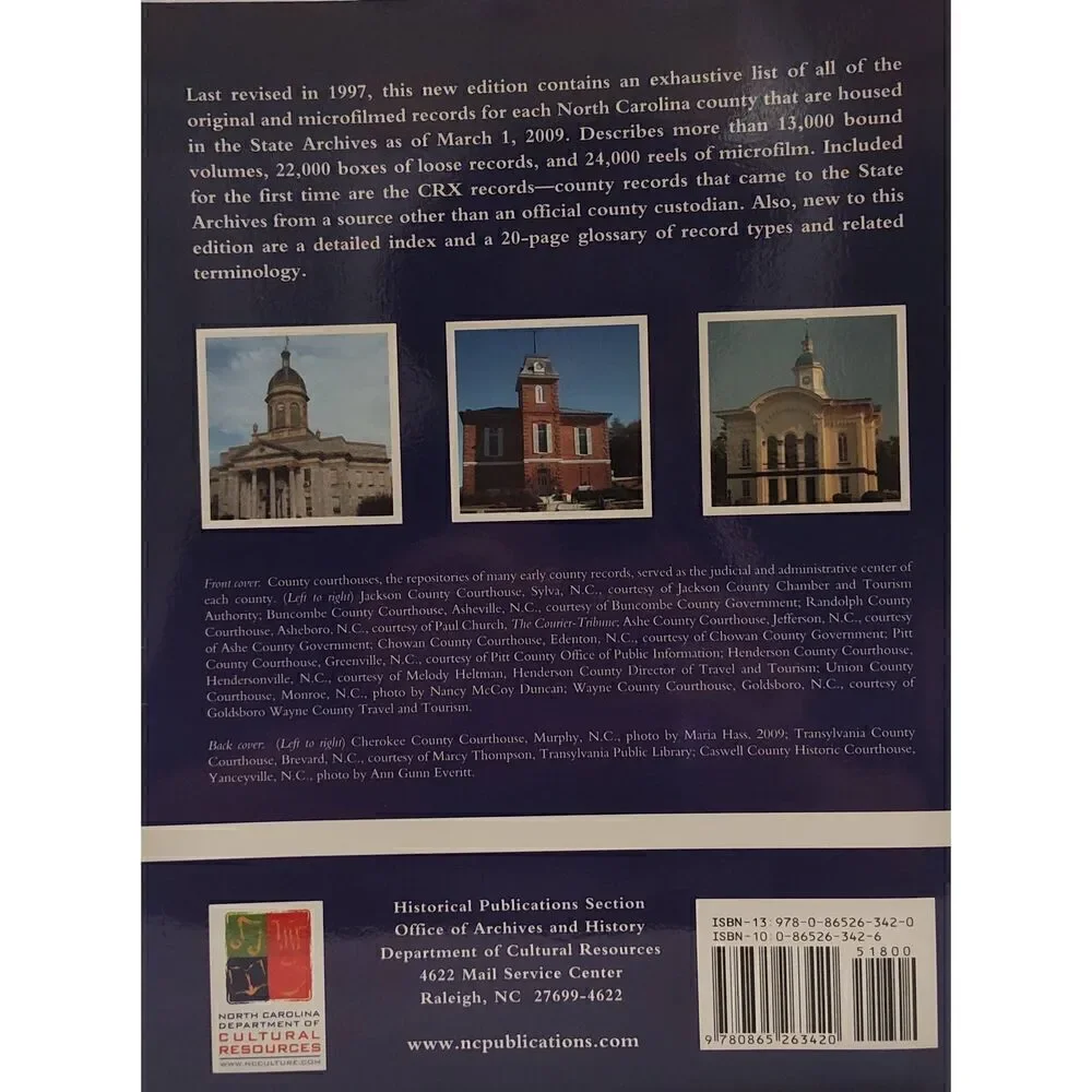 GUIDE TO COUNTY RECORDS IN THE NORTH CAROLINA STATE ARCHIVES